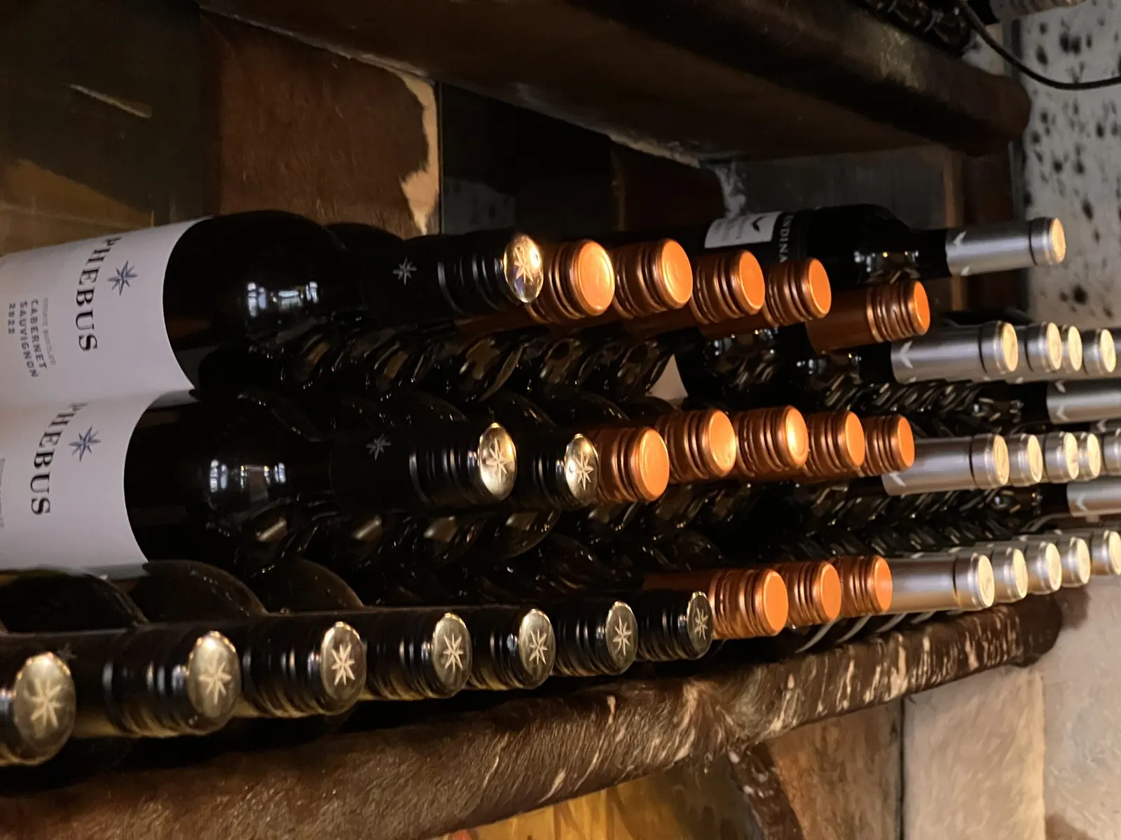 Our wine cellar with Argentinean Malbecs and Torrontés
